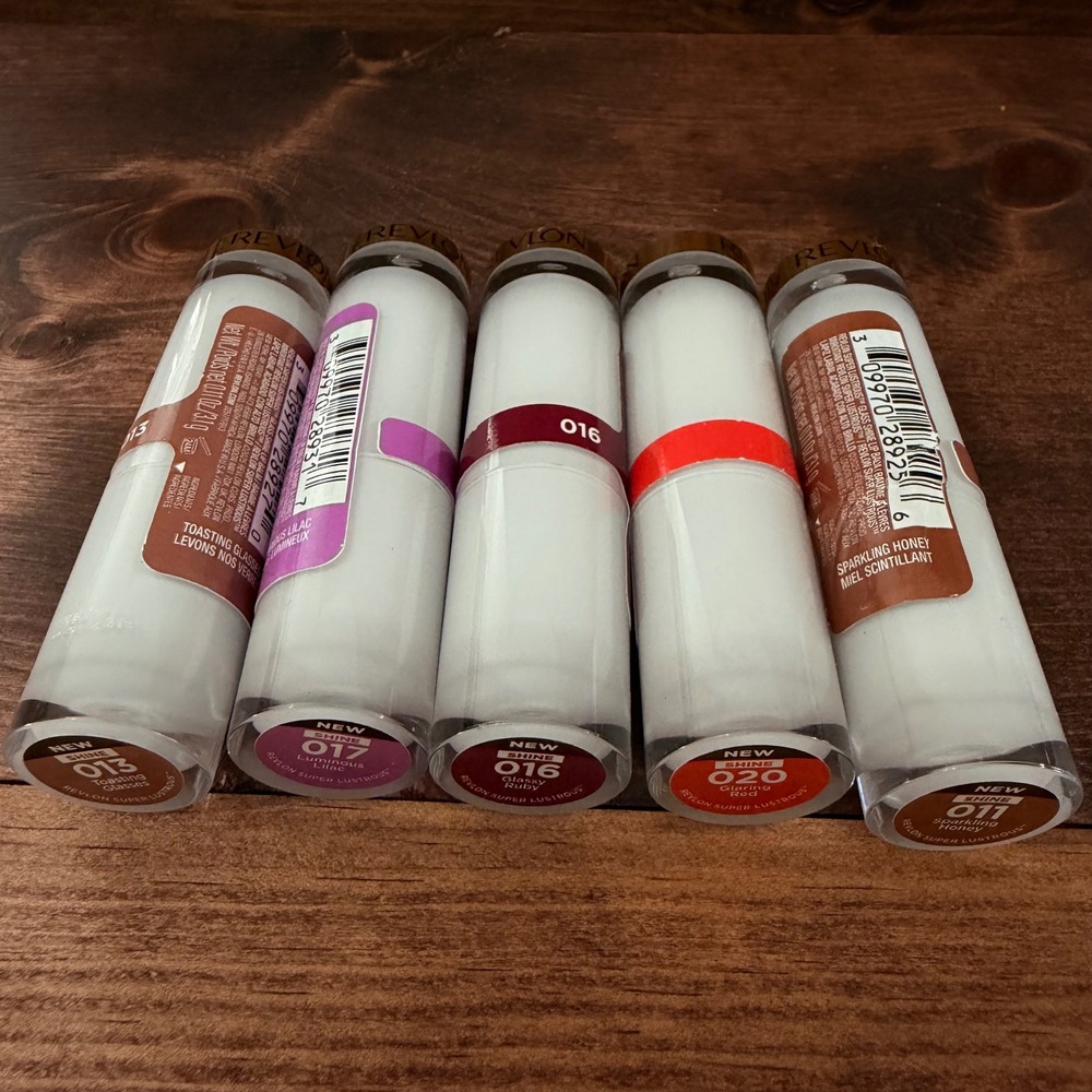 Revlon Super Lustrous Glass Shine Lip Balm Lot of 5 011 013 016 017 020 New - Picture 4 of 6